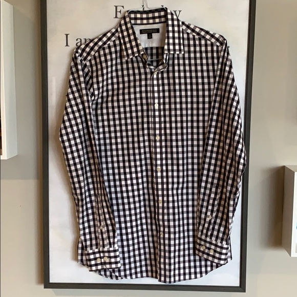 Banana Republic Navy Noniron Tailored 